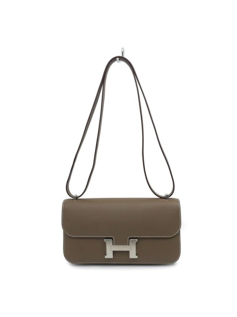 Hermes Constance Elan Miroir Etoupe Epson Shoulder Bag Beige